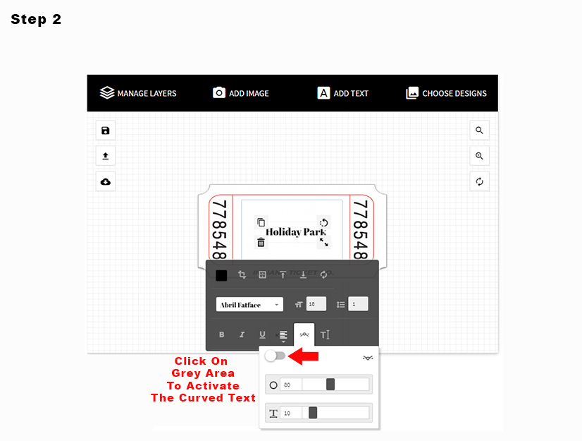 Curved Text Step 2