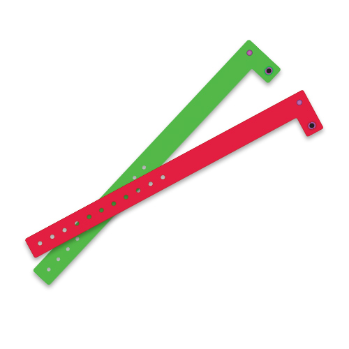 Green and Red Vinyl Wristbands